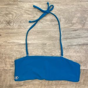 Blue Kiss my Peach Bandeau Swim Top